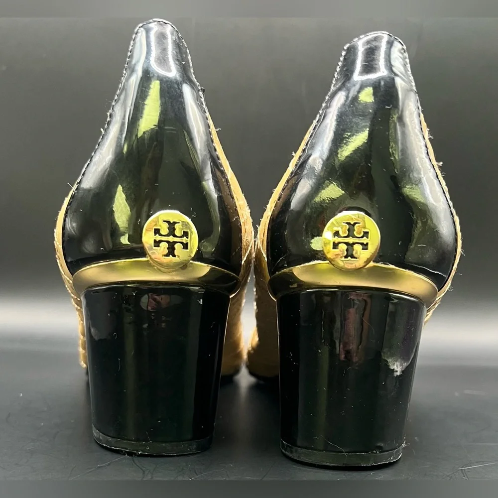 Tory Burch‎ Black and Tan Heels, Pre-Owned, Size: 10M